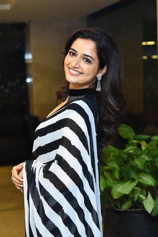 Ashika Ranganath in Saree at Sardar 2 Pre Release Event