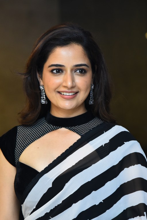 Ashika Ranganath in Saree at Sardar 2 Pre Release Event