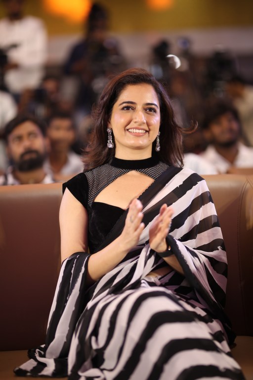 Ashika Ranganath in Saree at Sardar 2 Pre Release Event