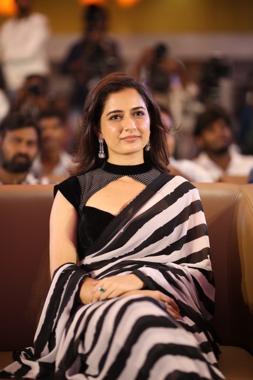 Ashika Ranganath in Saree at Sardar 2 Pre Release Event