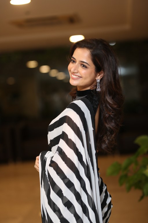 Ashika Ranganath in Saree at Sardar 2 Pre Release Event