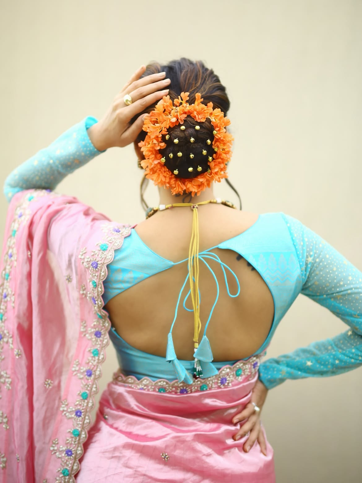 Ashu Reddy Half Saree Looks