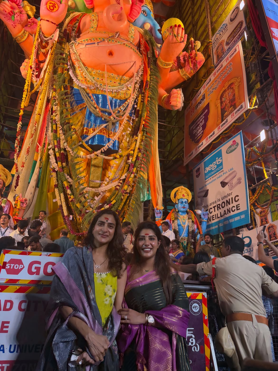 Surekhavani Supritha Visits Khairatabad Ganesh Idol