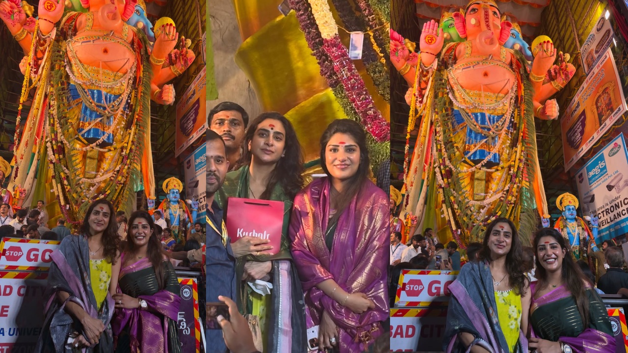 Surekhavani Supritha : ఖైరతాబాద్ బడా గణేష్ ని దర్శించుకున్న సురేఖవాణి, సుప్రీత.. ఫొటోలు..