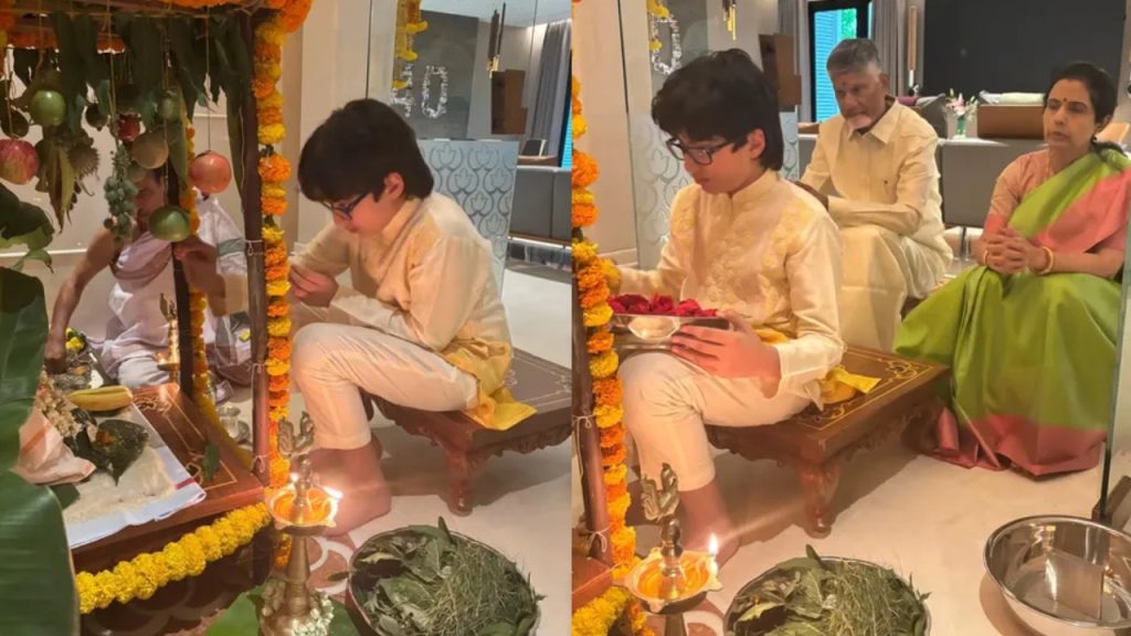 CM Chandrababu naidu : మ‌న‌వ‌డితో క‌లిసి.. చంద్రబాబు దంప‌తులు విఘ్నేశ్వరుడికి పూజ‌లు.. ఫోటోలు వైర‌ల్‌
