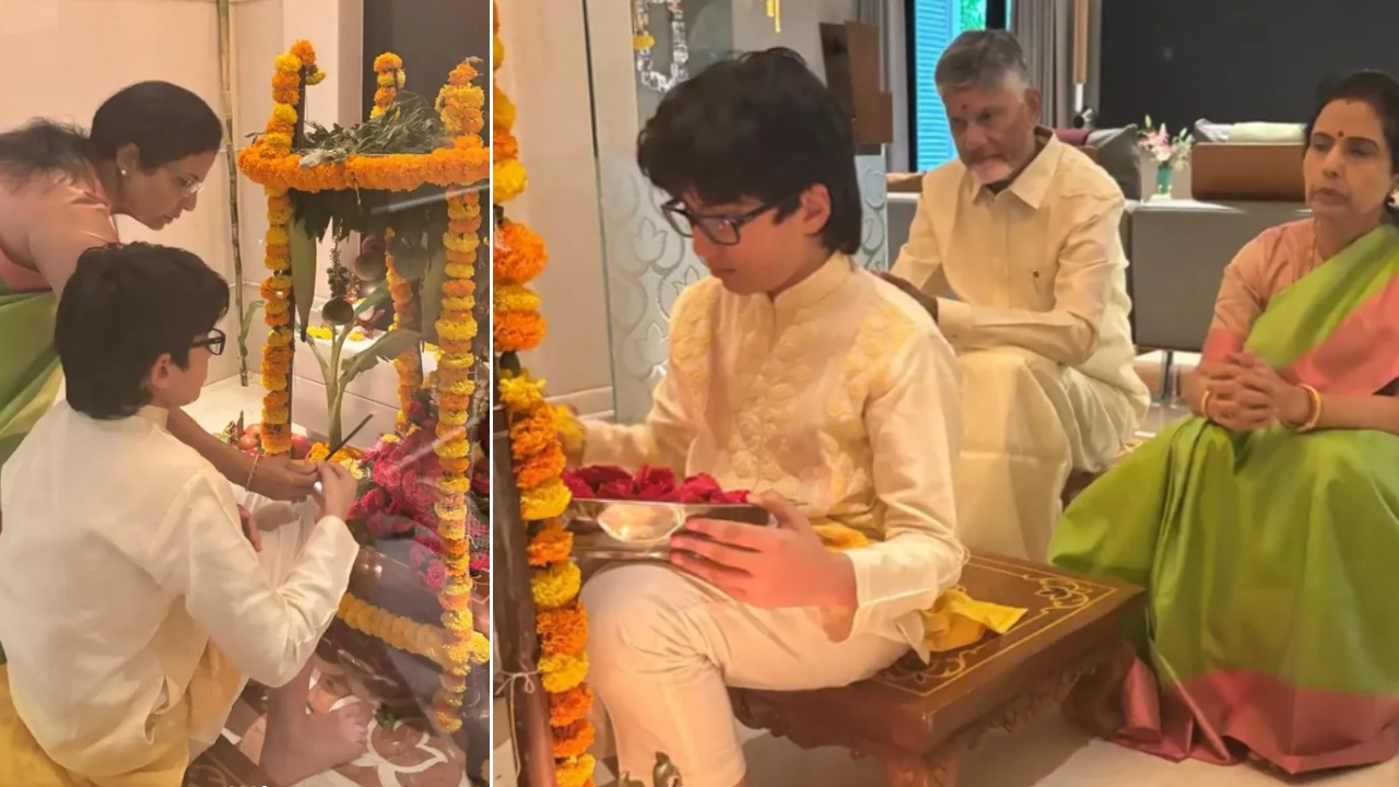 Ganesh Chathurthi 2026 : మనవడు దేవాంశ్‌తో కలిసి గణనాథుడి పూజలో పాల్గొన్న సీఎం చంద్రబాబు నాయుడు