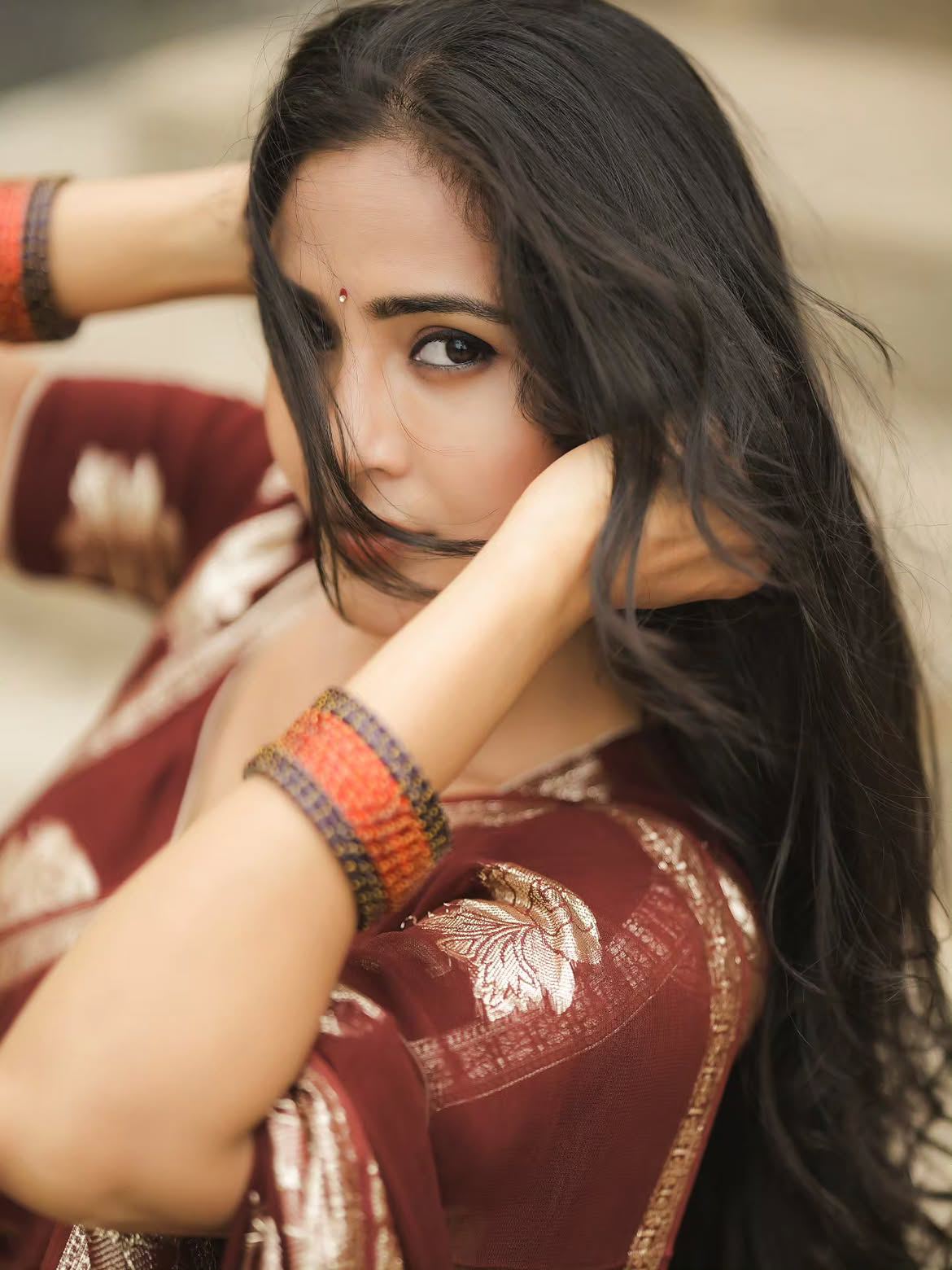 Gayathri Simhadri Cute Photos in Saree