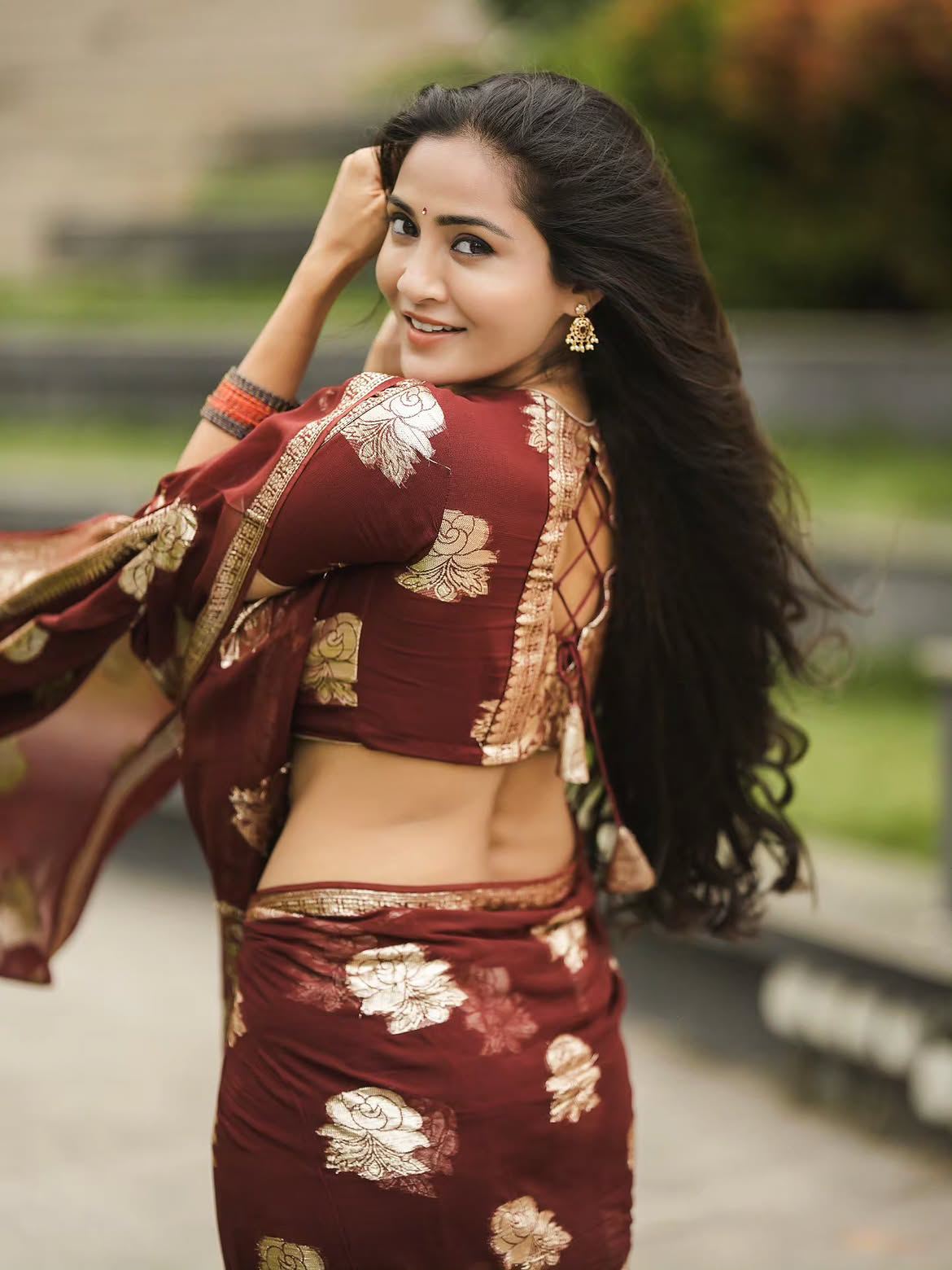 Gayathri Simhadri Cute Photos in Saree