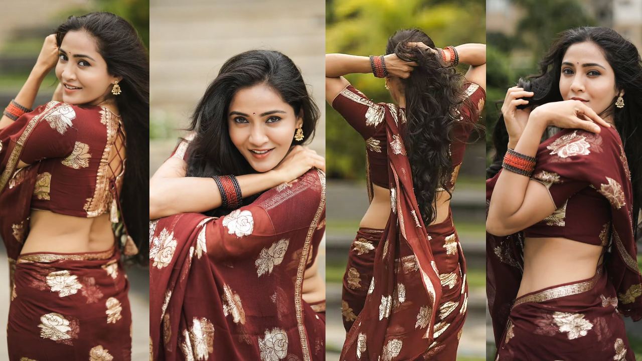 Gayathri Simhadri : ‘కార్తీక దీపం’ జ్యోత్స్న.. చీరకట్టులో ఎంత అందంగా ఉందో.. ‘గాయత్రి సింహాద్రి’ ఫొటోలు..