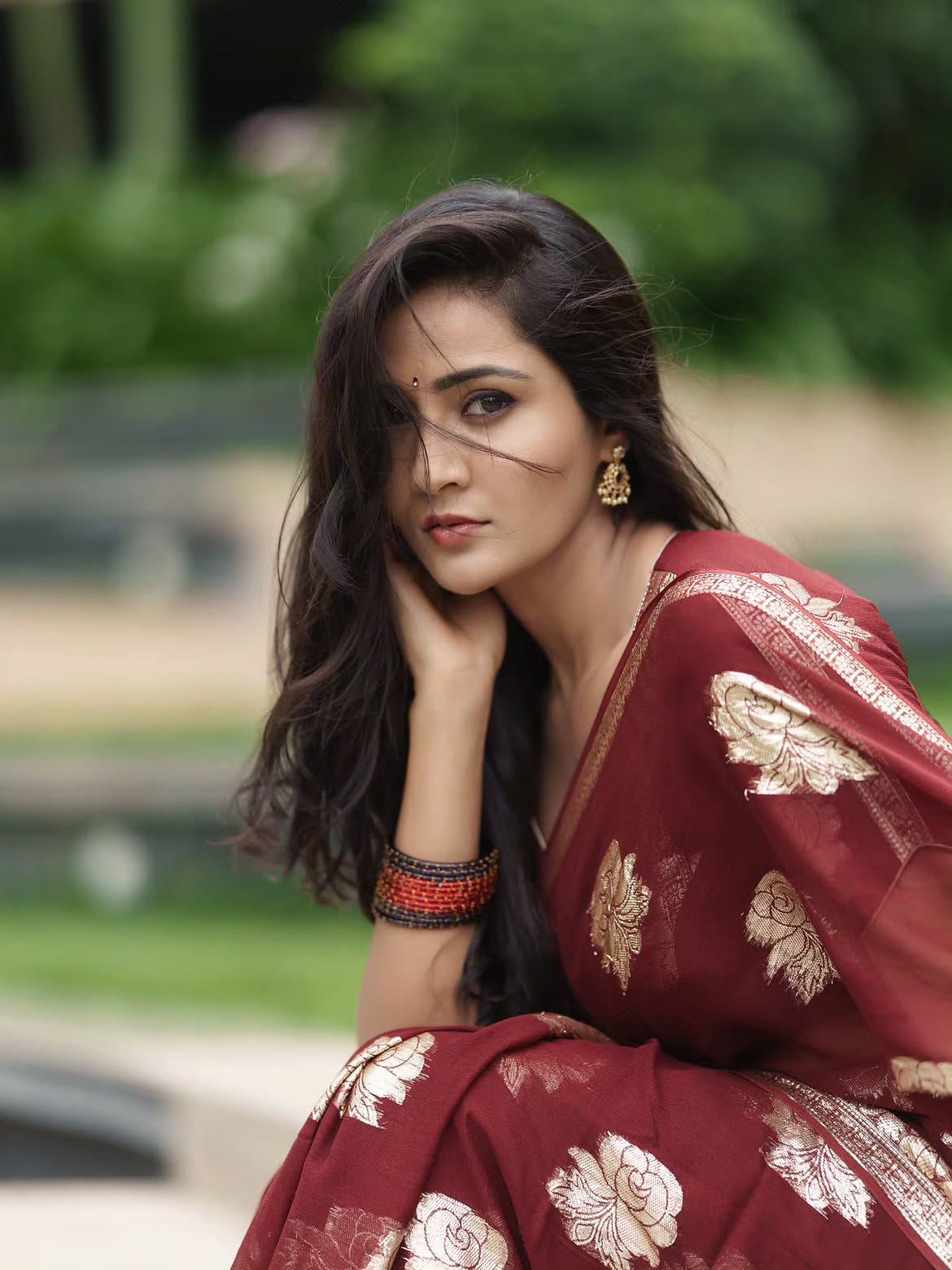 Gayathri Simhadri Cute Photos in Saree