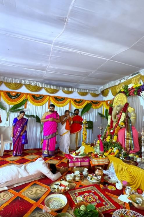 KCR Grand Son Himanshu Rao Vinayaka Chavithi Celebrations