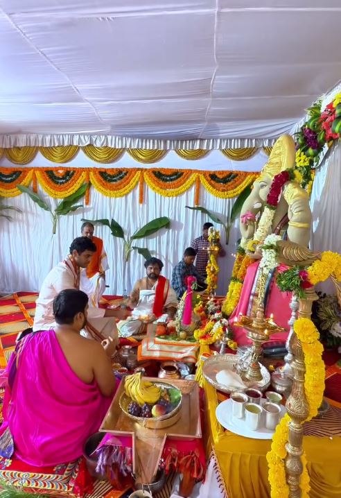 KCR Grand Son Himanshu Rao Vinayaka Chavithi Celebrations