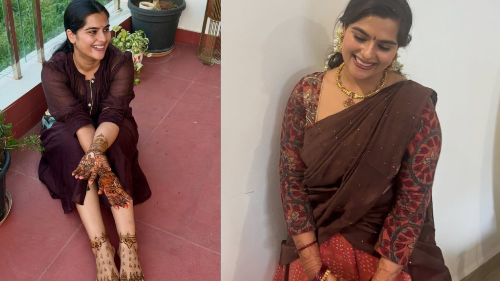 Kavya Kalyanram : గోరింటాకు పెట్టుకొని.. కావ్య కళ్యాణ్ రామ్స్పెషల్ ఫొటోలు.. Kavya Kalyanram : గోరింటాకు పెట్టుకొని.. కావ్య కళ్యాణ్ రామ్స్పెషల్ ఫొటోలు..