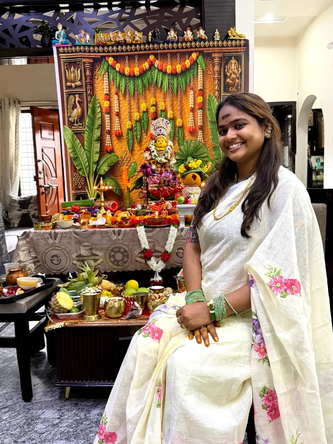Kiraak RP Wife Lakshmi Prasanna Varalakshmi Vratham Photos