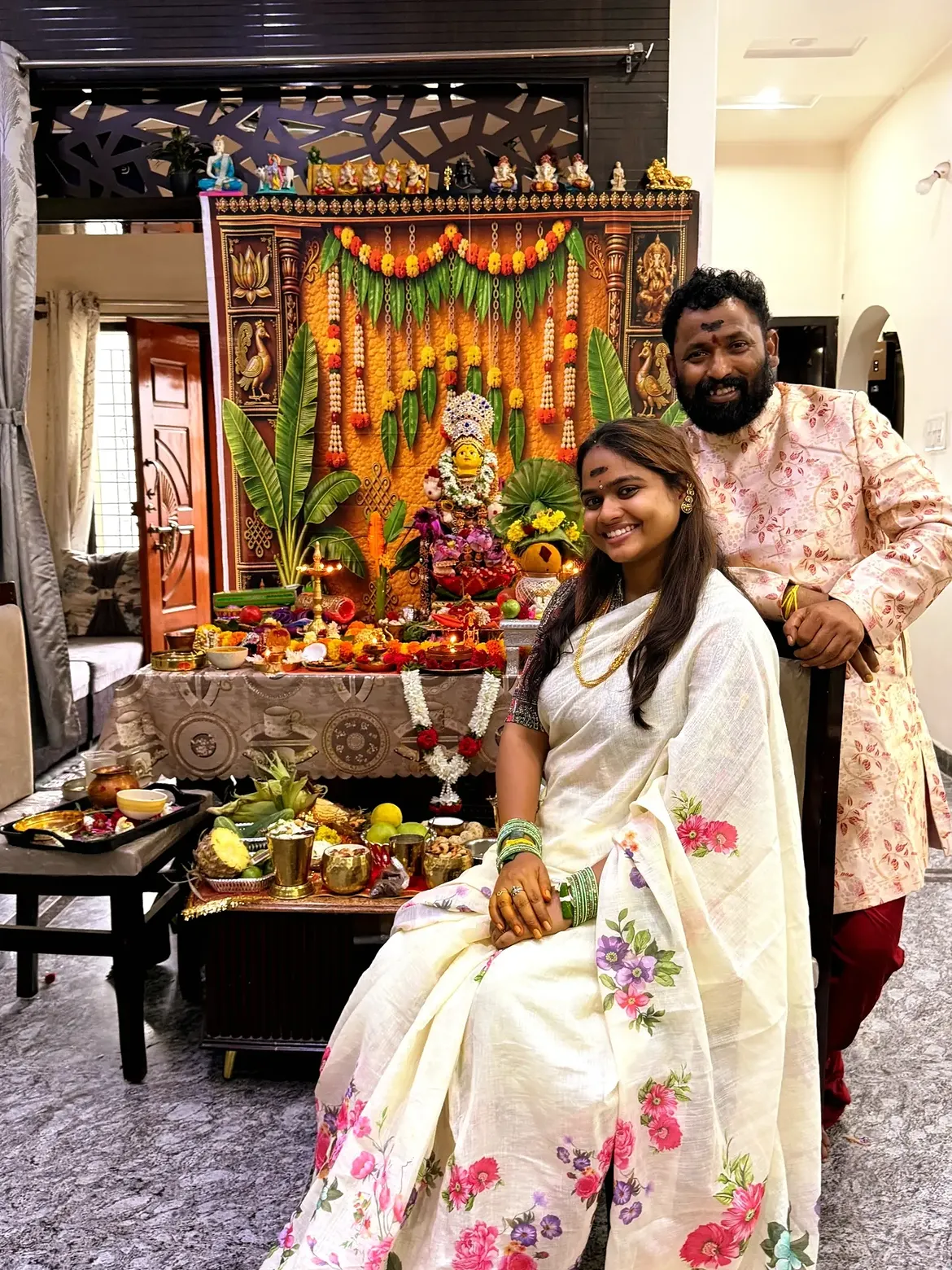 Kiraak RP Wife Lakshmi Prasanna Varalakshmi Vratham Photos