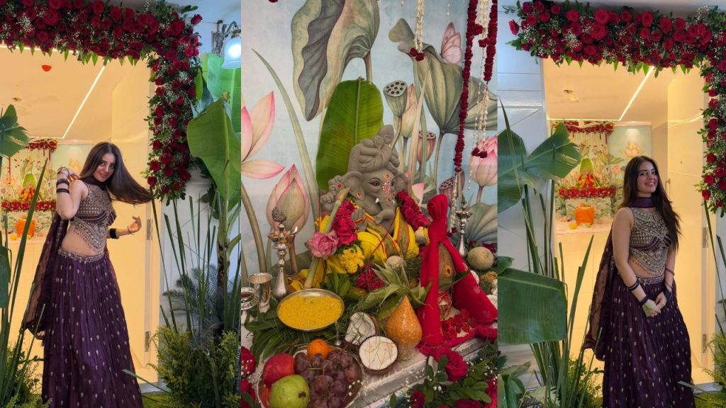 Kushitha Kallapu : నటి కుషిత కళ్లపు వినాయక చవితి సెలబ్రేషన్స్.. ఫొటోలు..