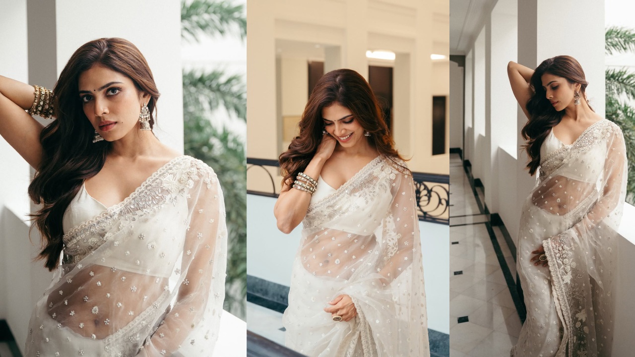 Malavika Mohanan : పలుచని చీరలో మాళవిక మోహనన్ పరువాలు..