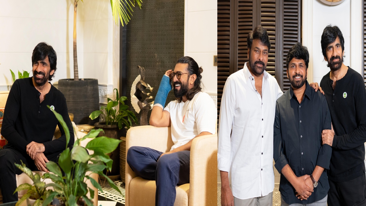 RaviTeja : ఇరుముడి స‌క్సెస్.. ర‌వితేజ‌ను క‌లిసిన మెగాస్టార్ చిరంజీవి, రామ్ చ‌ర‌ణ్