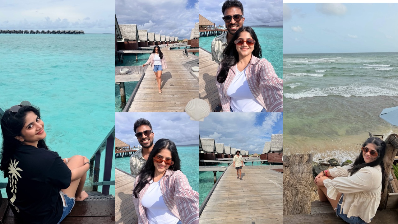 Megha Akash : మాల్దీవ్స్ లో వెకేషన్ ఎంజాయ్ చేస్తున్న హీరోయిన్ మేఘ ఆకాష్.. ఫొటోలు..