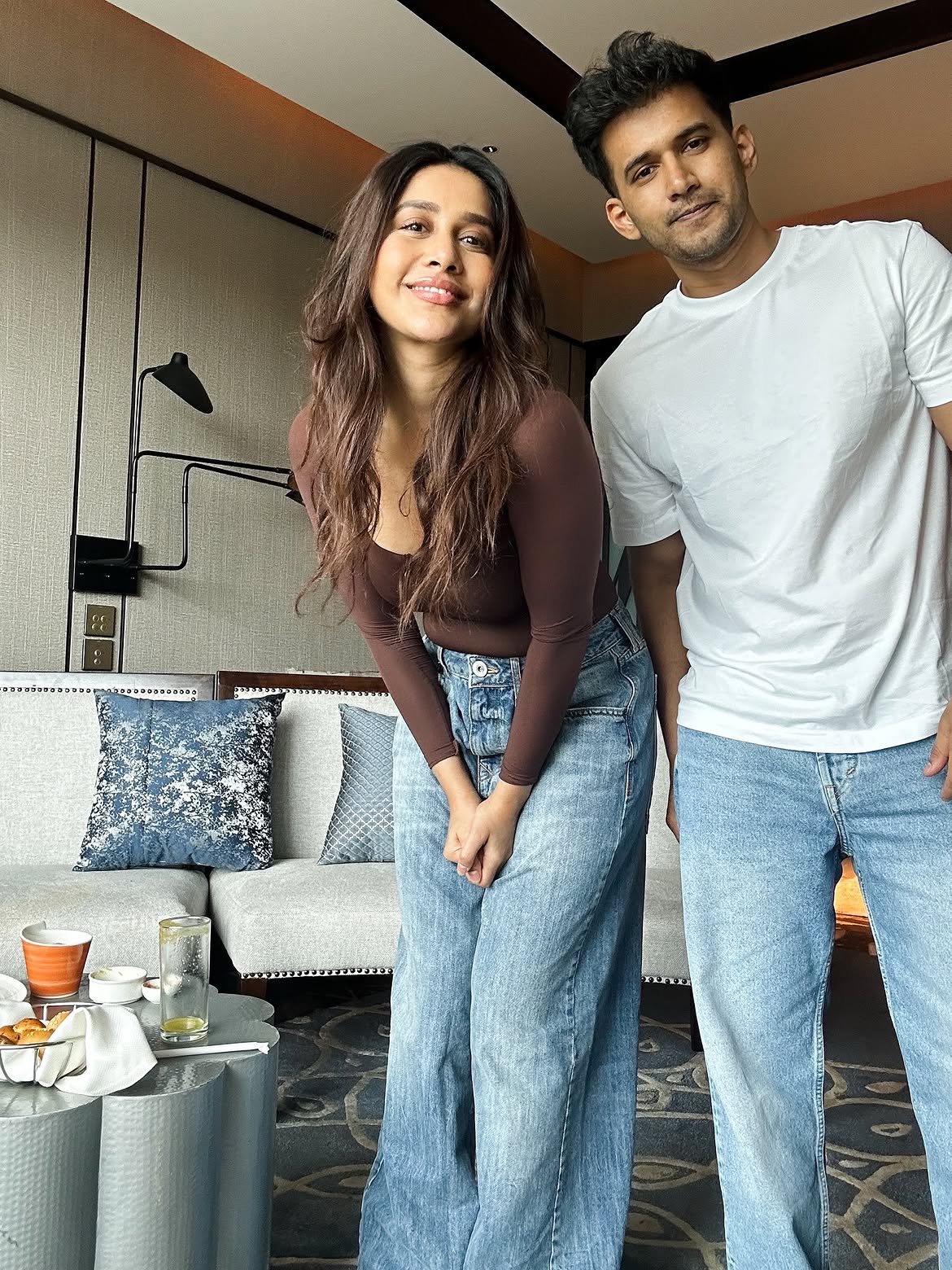 Nabha Natesh with Her Brother Nahush Chakravarthy