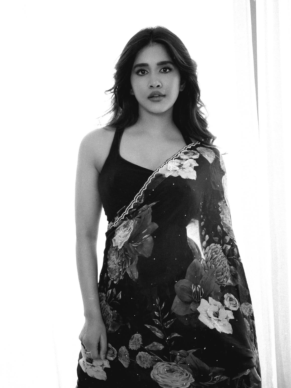 Nabha Natesh Delicacy Looks in Saree