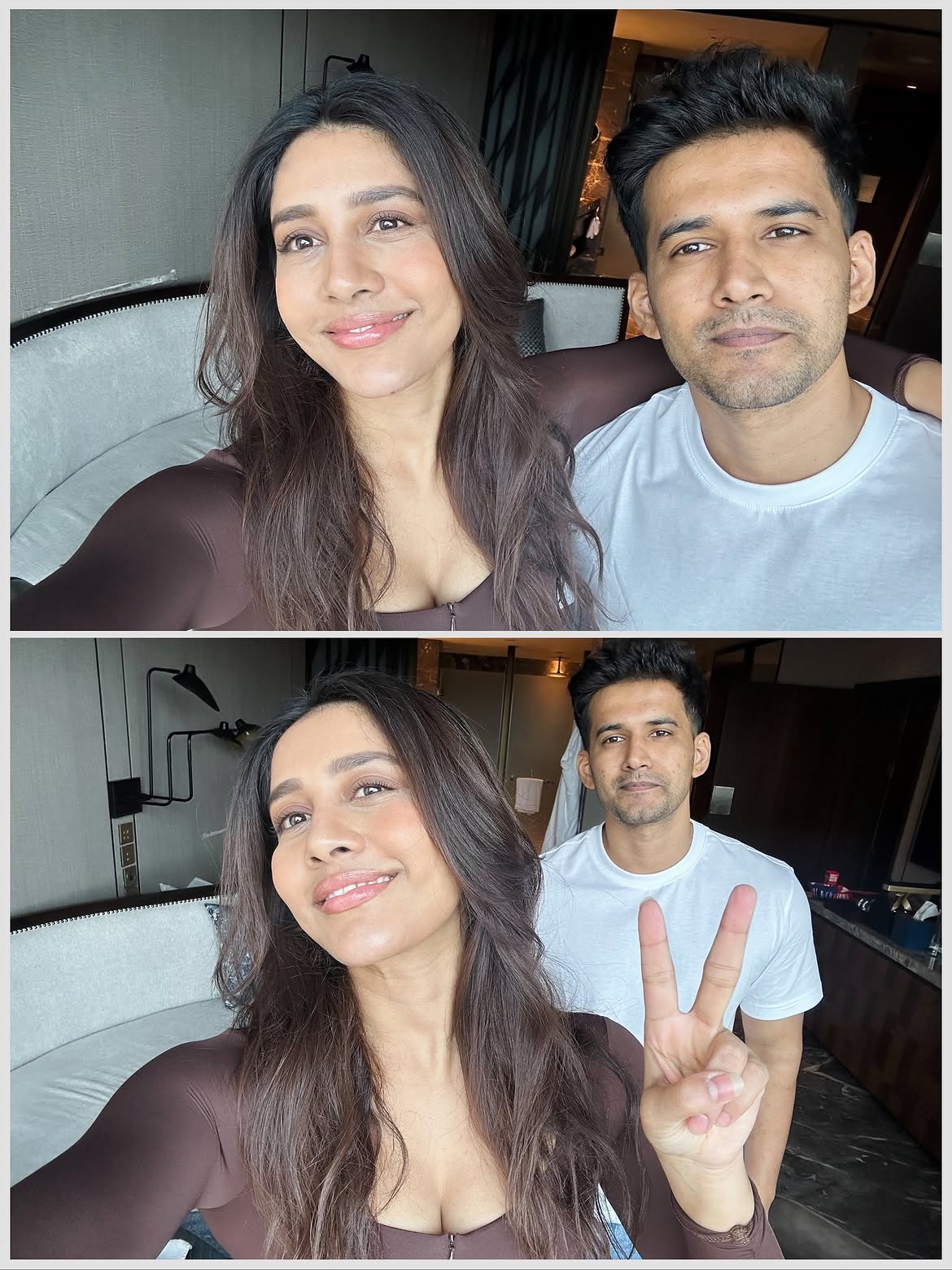 Nabha Natesh with Her Brother Nahush Chakravarthy