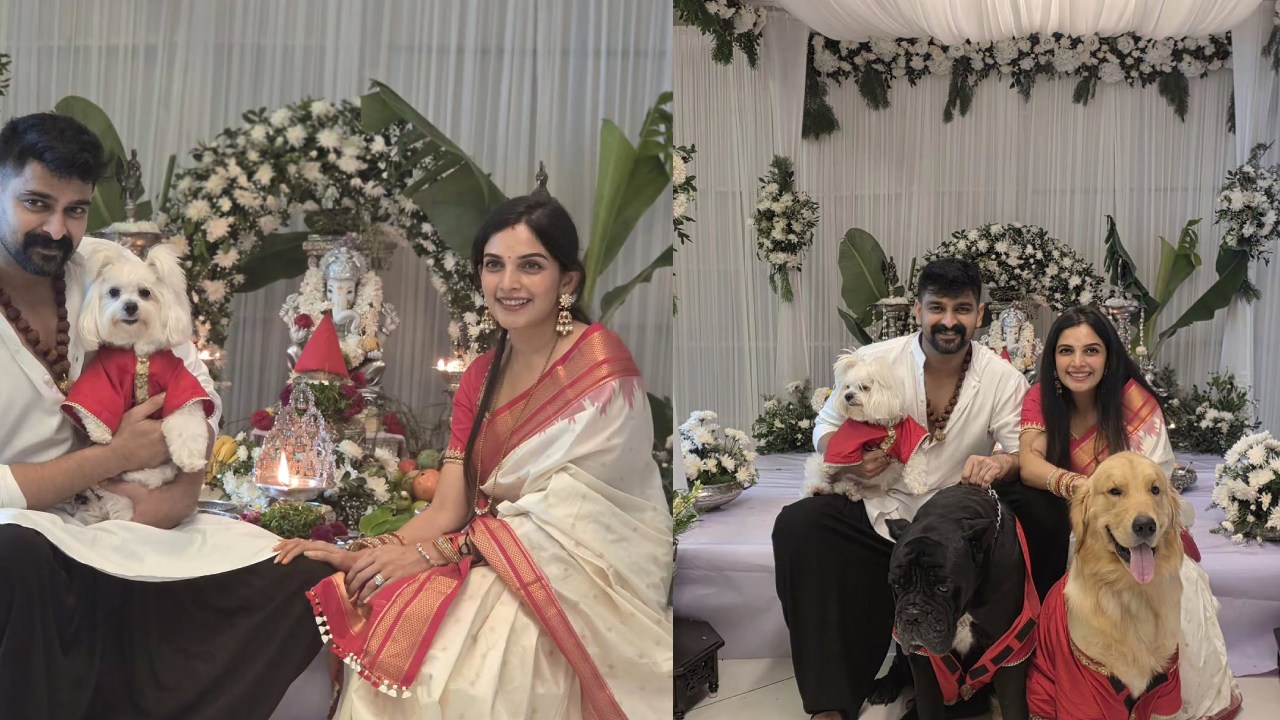 Naga Shaurya : భార్యతో కలిసి హీరో నాగశౌర్య వినాయక చవితి సెలబ్రేషన్స్.. ఫొటోలు వైరల్..