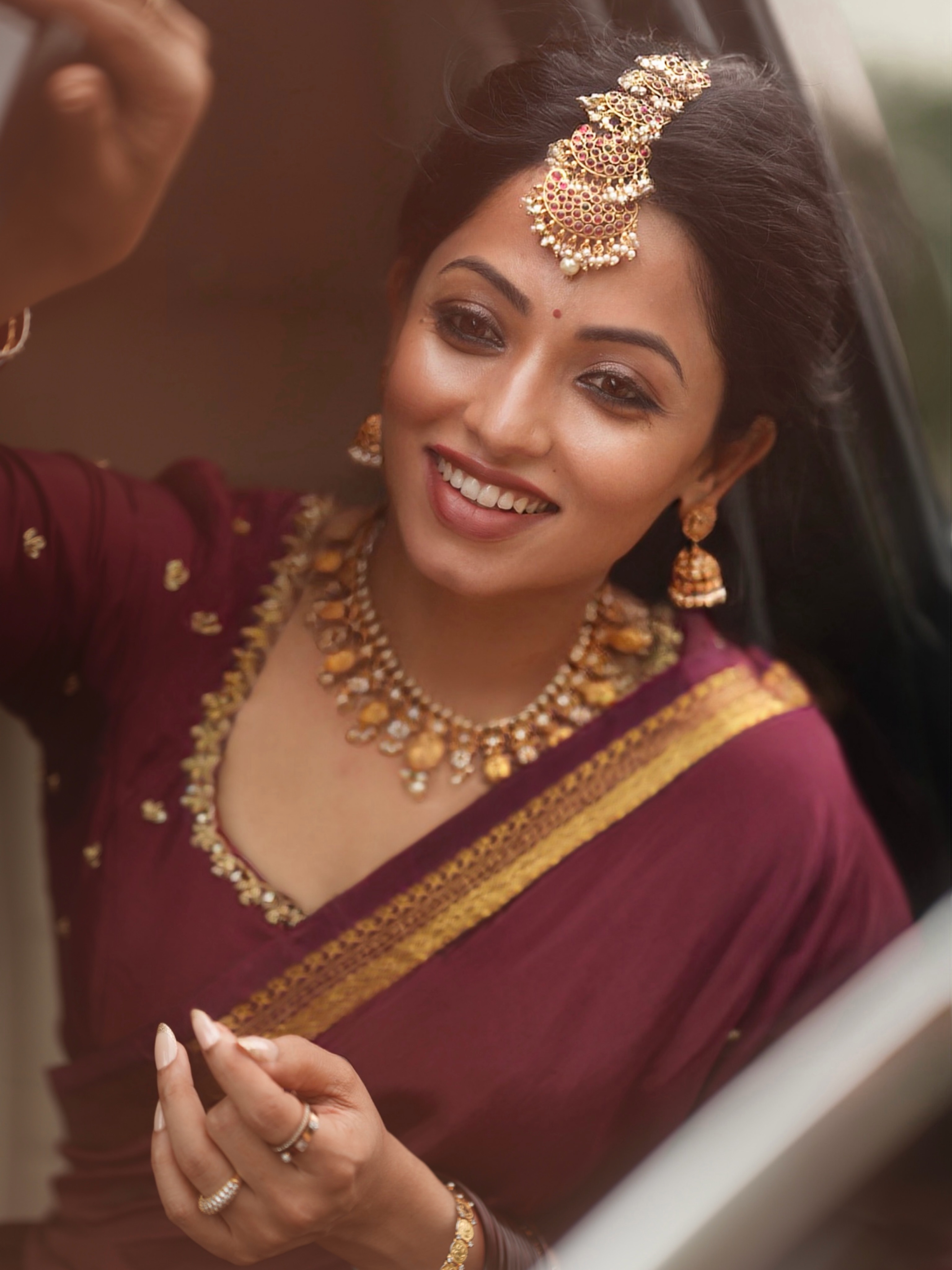 Navya Swamy Cute Looks in Half Saree