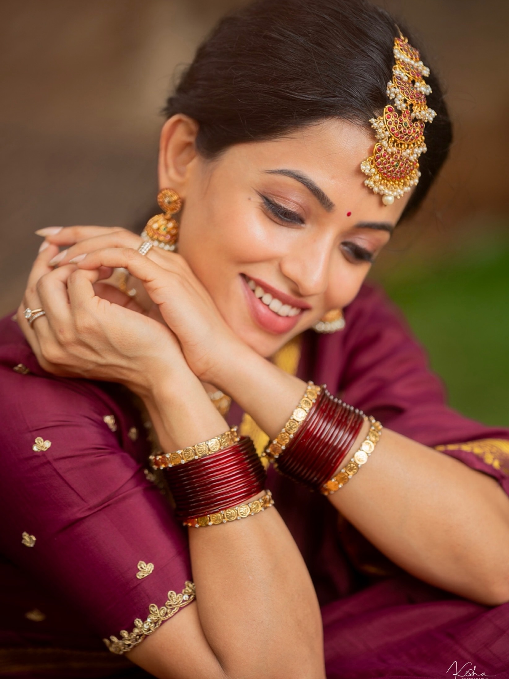 Navya Swamy Cute Looks in Half Saree