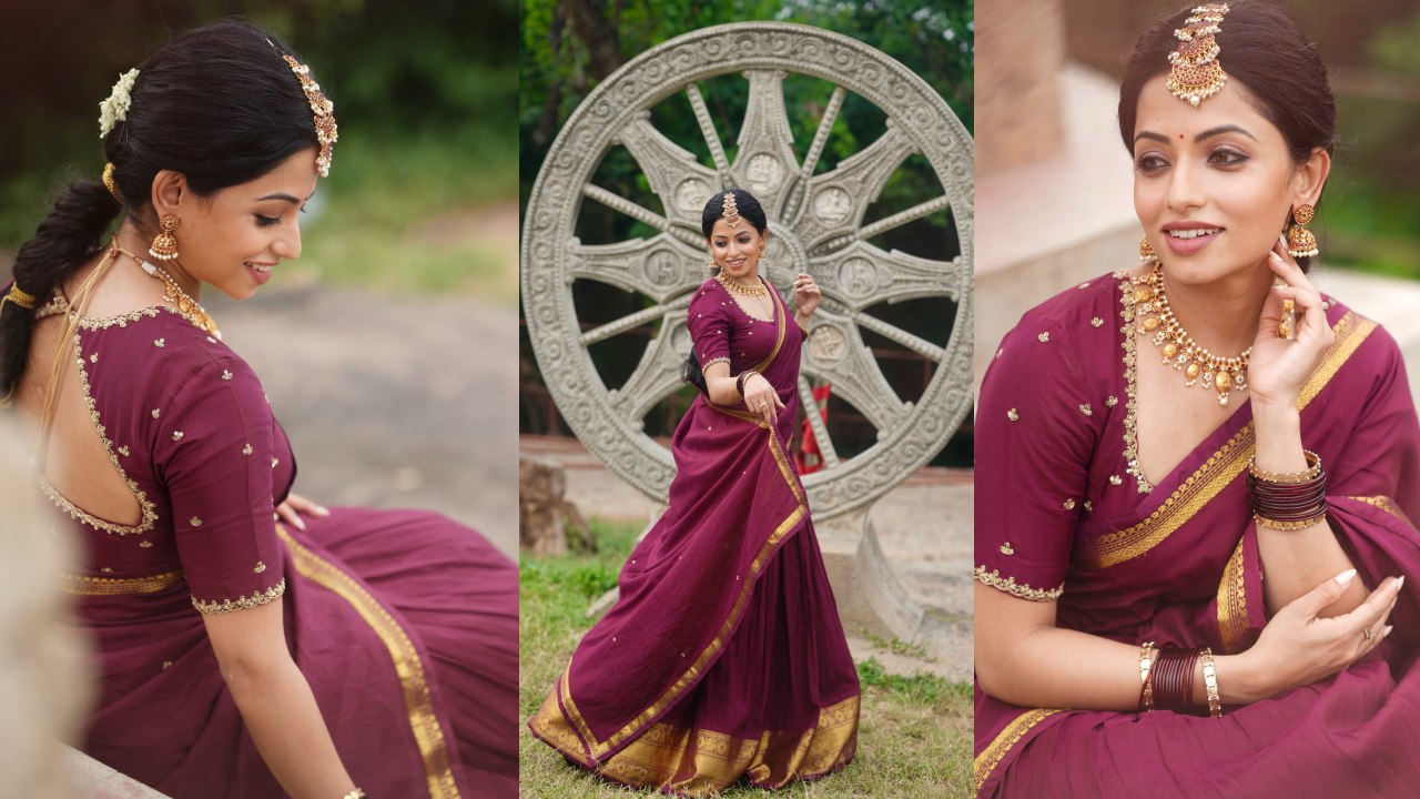 Navya Swamy : హాఫ్ శారీలో అందంగా అలరిస్తున్న సీరియల్ నటి నవ్యస్వామి.. ఫొటోలు..