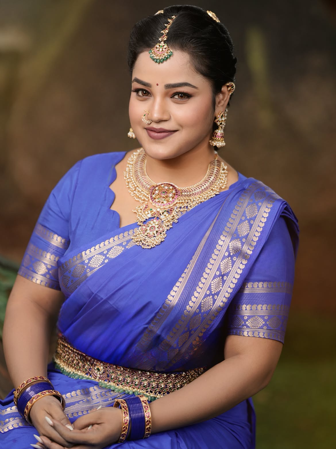 Jabardasth Pavithra Traditional Looks