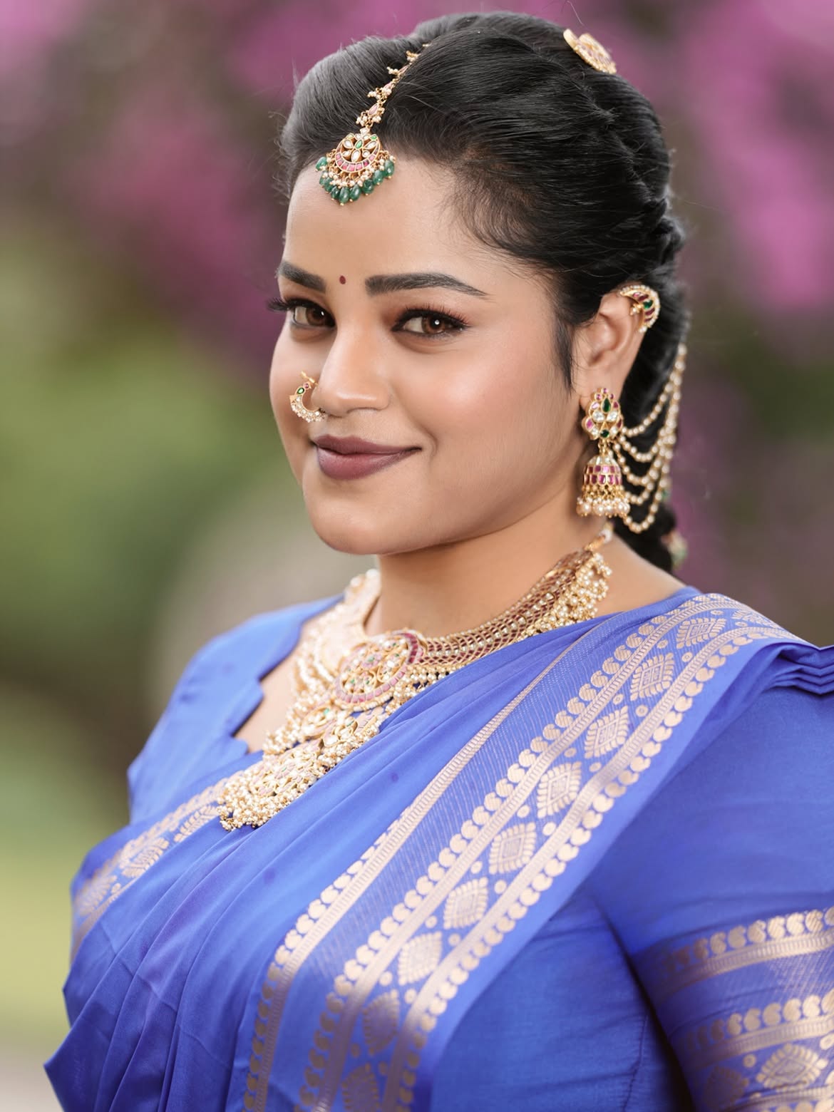 Jabardasth Pavithra Traditional Looks