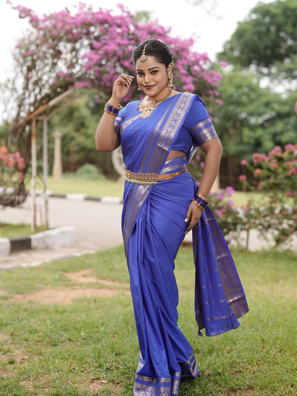 Jabardasth Pavithra Traditional Looks