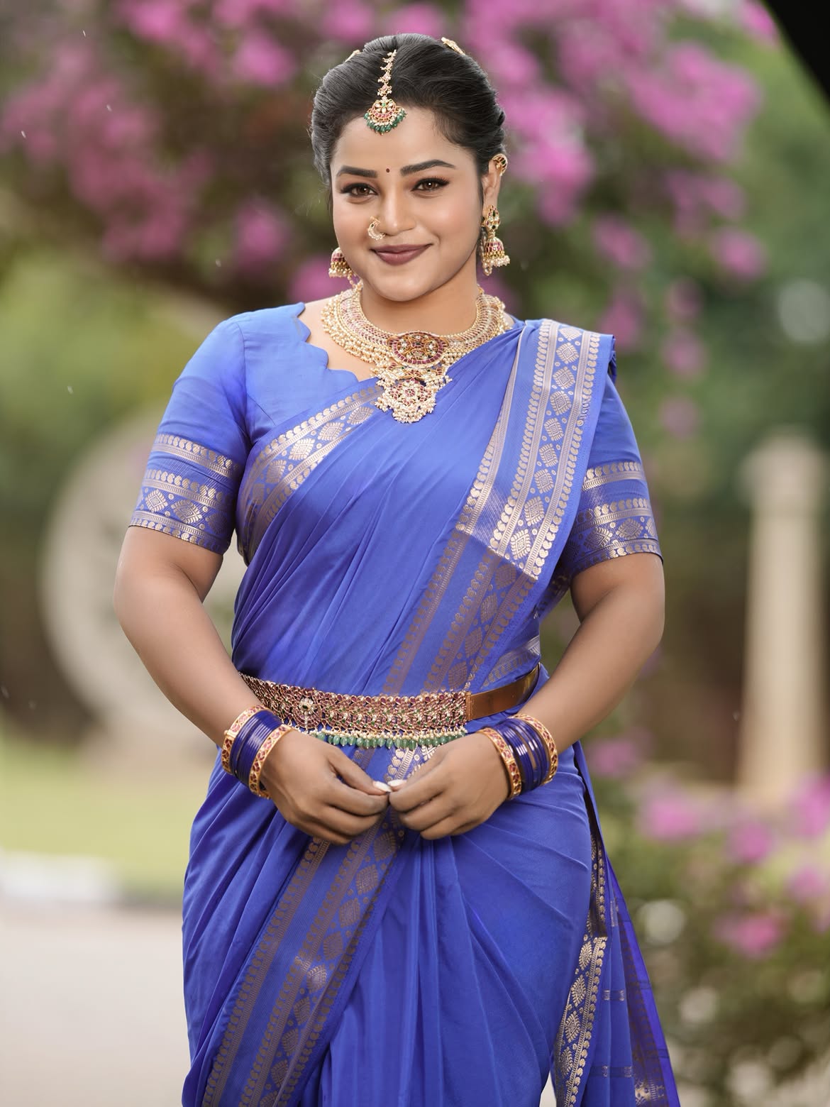 Jabardasth Pavithra Traditional Looks