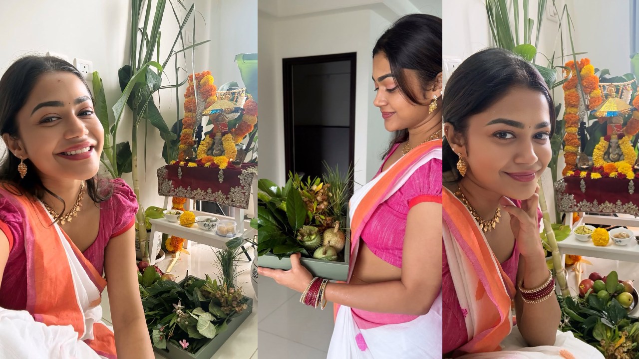 Payal Radhakrishna : హీరోయిన్ పాయల్ రాధాకృష్ణ వినాయక చవితి సెలబ్రేషన్స్.. ఫొటోలు..