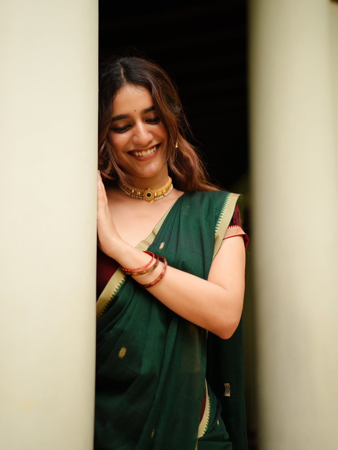 Priya Prakash Varrier Cute Photos in Half Saree