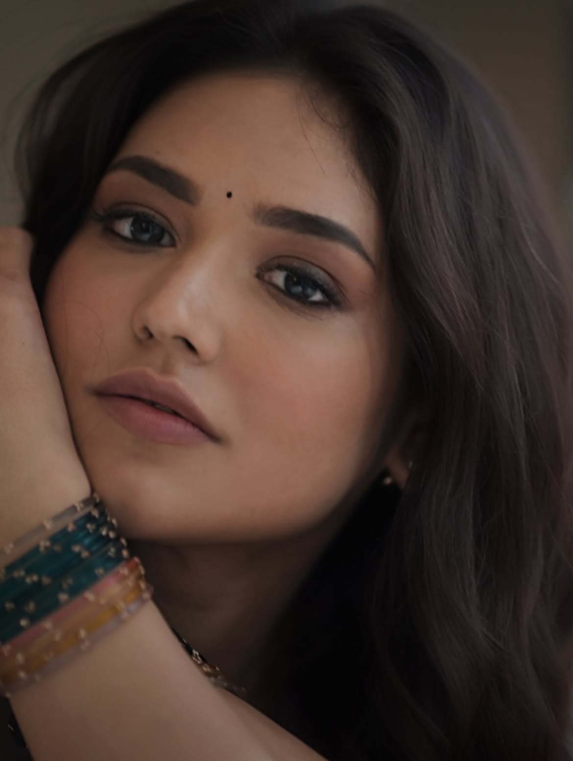 Priyanka Jawalkar Cute Looks in Transparent Pink Saree