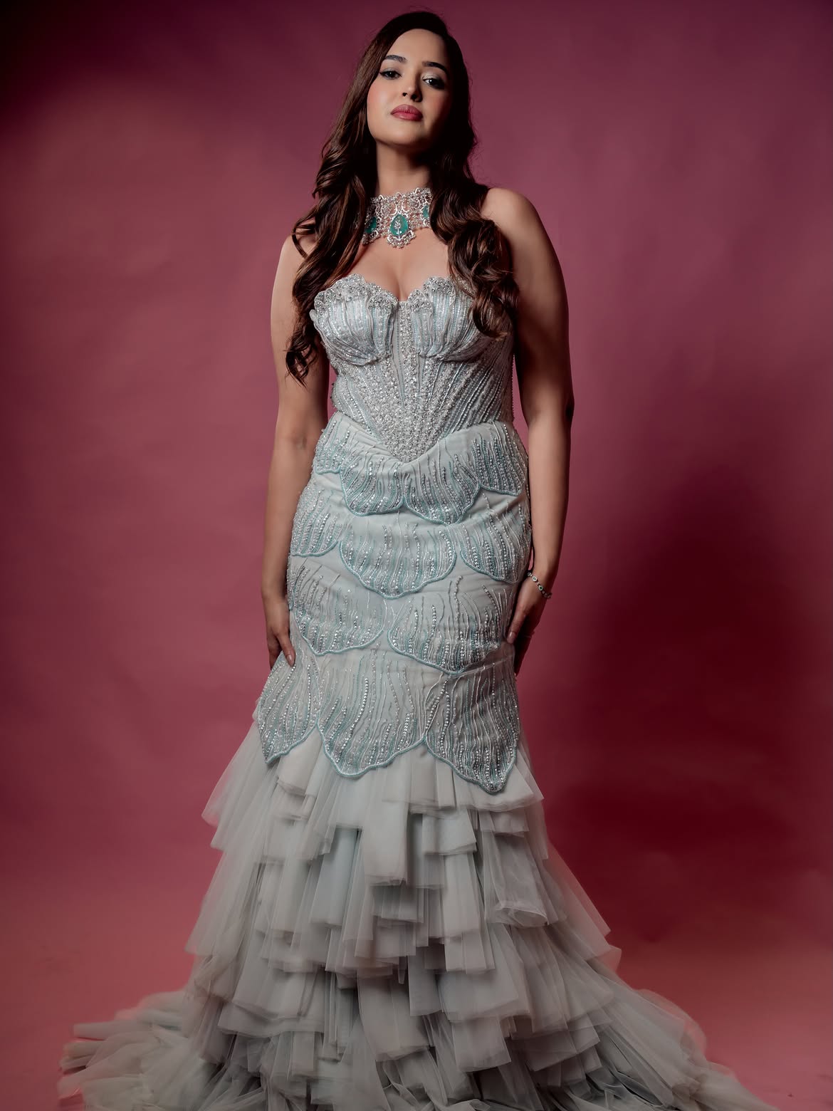 Pujita Ponnada Shows her Beauty in Long Frock