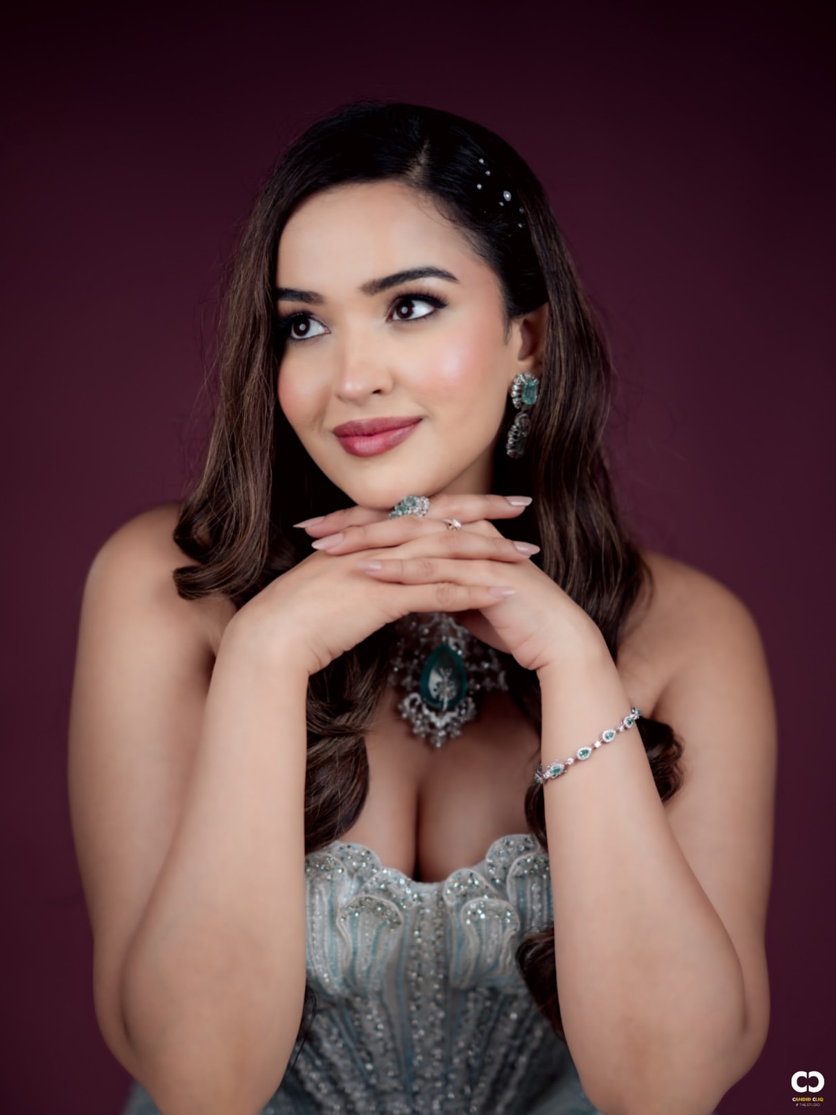 Pujita Ponnada Shows her Beauty in Long Frock