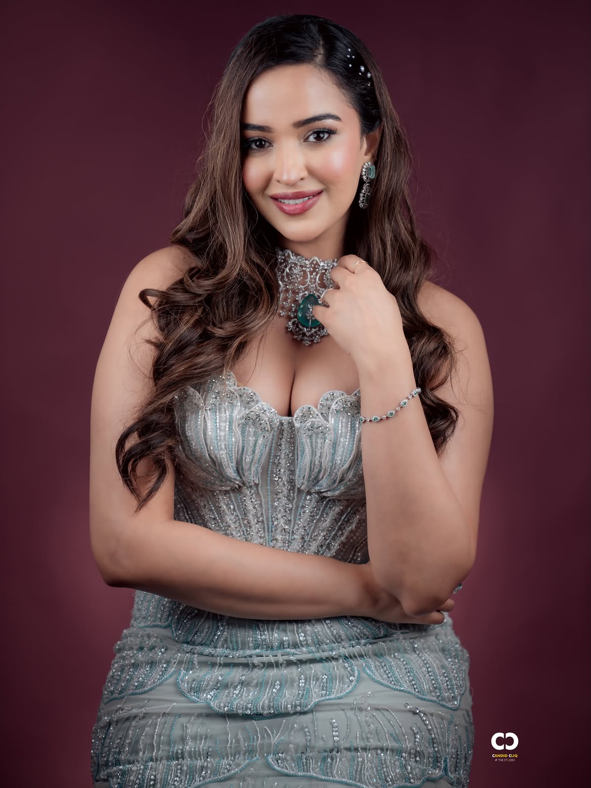 Pujita Ponnada Shows her Beauty in Long Frock