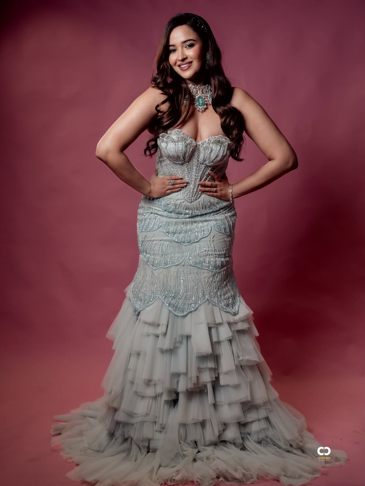 Pujita Ponnada Shows her Beauty in Long Frock