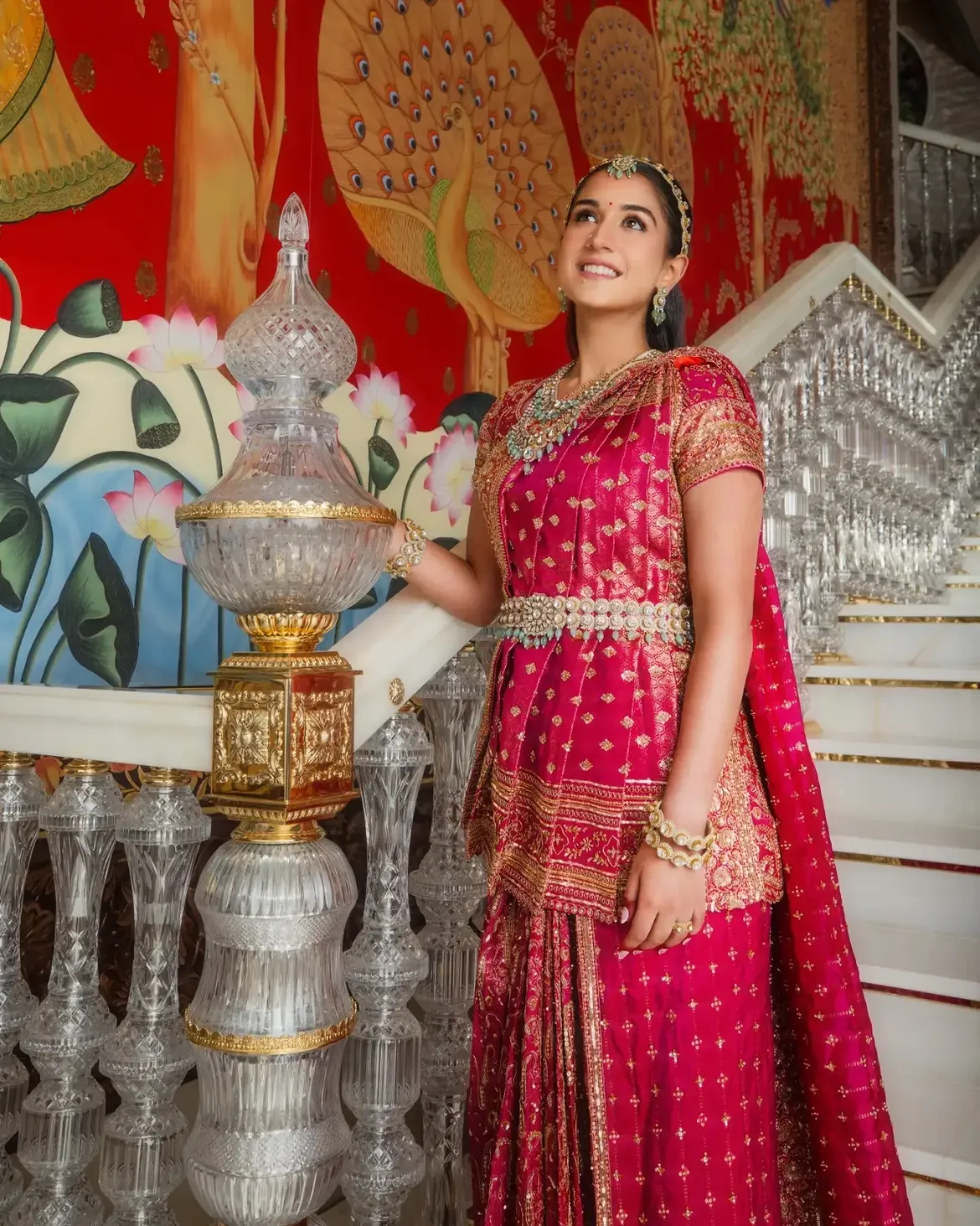 Anant Ambani Spouse Radhika Merchant Shines in Vinayaka Chavithi Celebrations