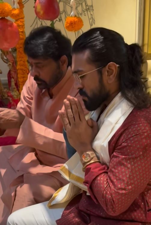 Ram Charan Chiranjeevi Vianayaka Chavithi Celebrations with Klin Kaara