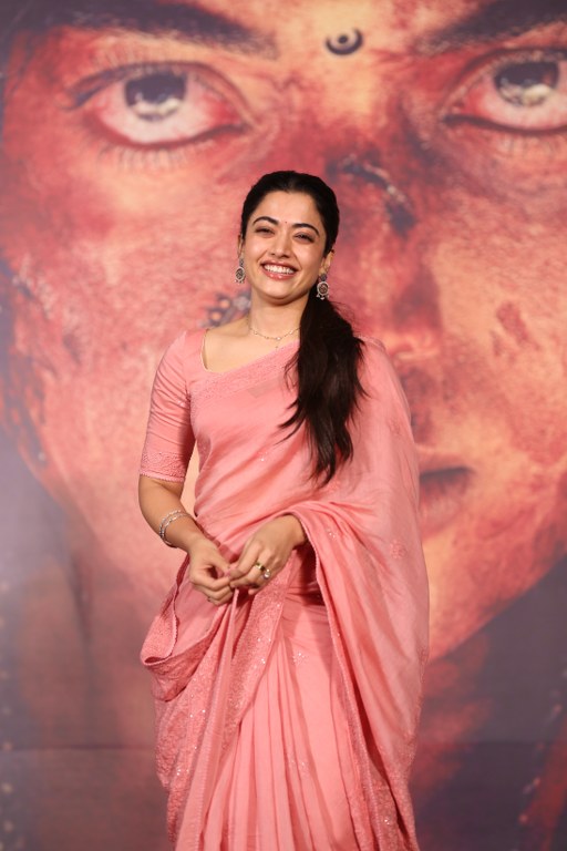 Rashmika Mandanna in Saree at Mysaa Teaser Launch Event