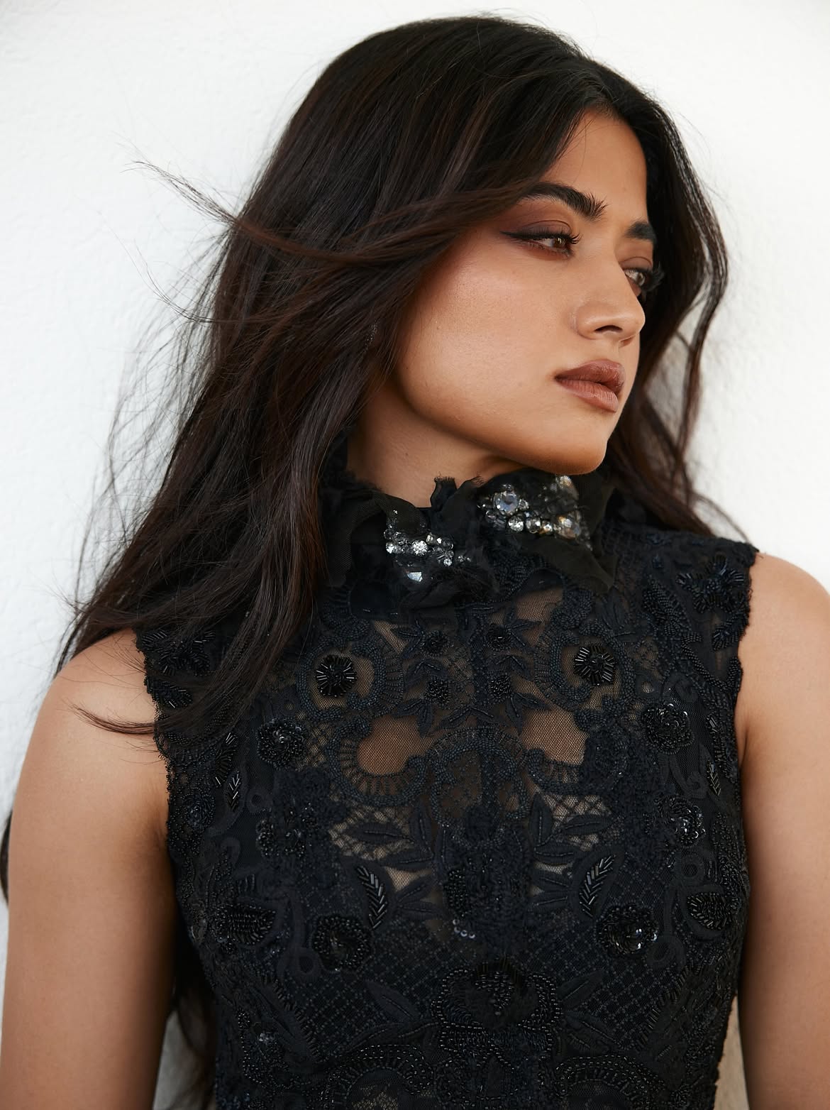 Rashmika Mandanna Stylish Looks in Black Dress