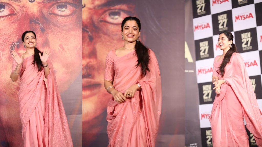 Rashmika Mandanna : ‘మైసా’ టీజర్ లాంచ్ ఈవెంట్.. చీరలో సందడి చేసిన రష్మిక మందన్న.. Rashmika Mandanna : ‘మైసా’ టీజర్ లాంచ్ ఈవెంట్.. చీరలో సందడి చేసిన రష్మిక మందన్న..