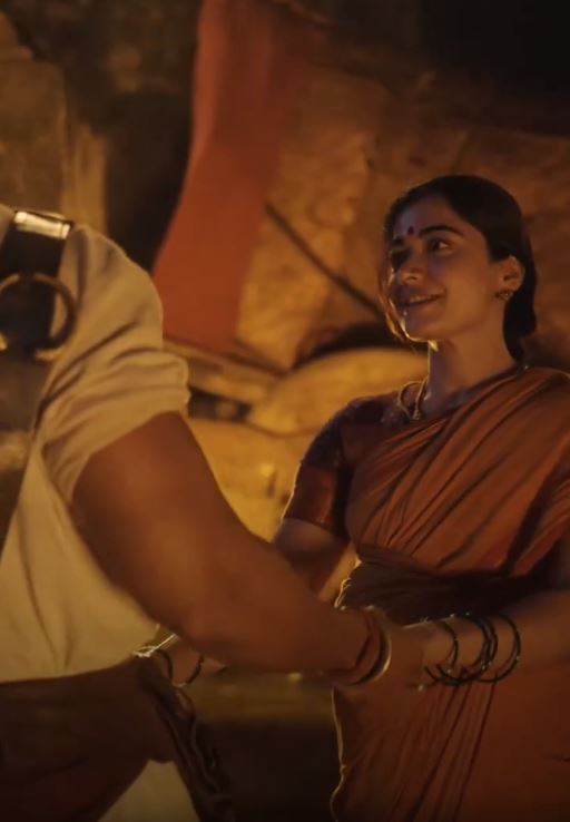 Rashmika Mandanna Baby Bump Photos goes Viral from Ranabaali Sets