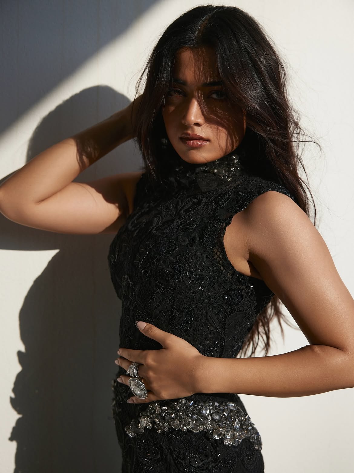 Rashmika Mandanna Stylish Looks in Black Dress