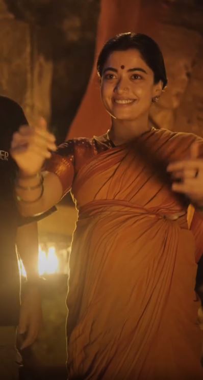 Rashmika Mandanna Baby Bump Photos goes Viral from Ranabaali Sets