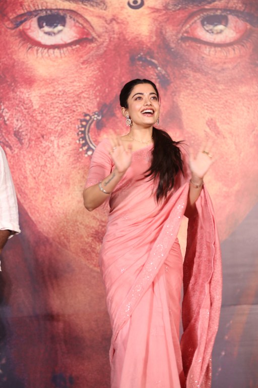Rashmika Mandanna in Saree at Mysaa Teaser Launch Event